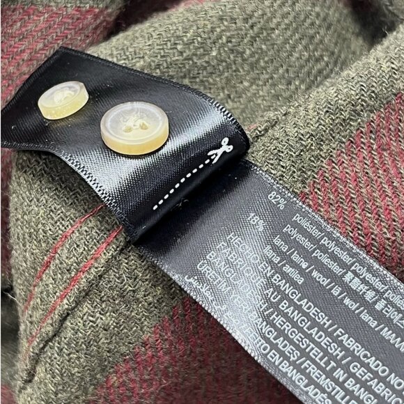 Zara Mens Wool Blend Button Relaxed Vertical Stripe Shirt Size Small - Picture 7 of 9